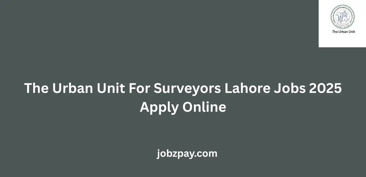 The Urban Unit For Surveyors Lahore Jobs 2025 Apply Online