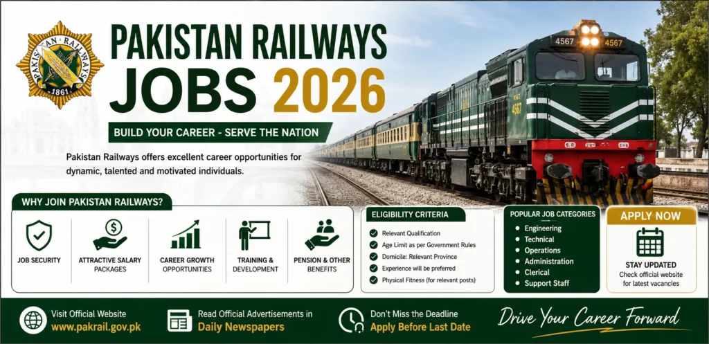 Pakistan Railways Jobs 2026 Complete Guide to Eligibility Application Process and Career Opportunities