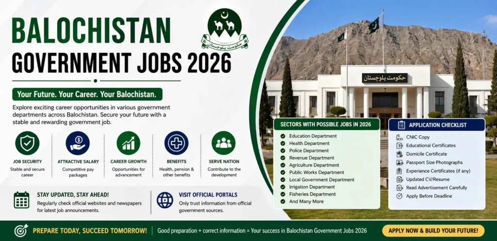 Balochistan Government Jobs 2026 Complete Guide to Finding and Applying for Government Vacancies